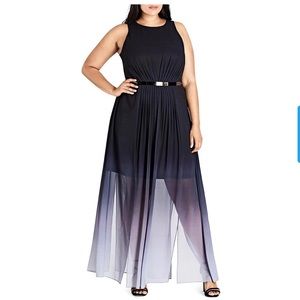 City Chic Ombre Maxi Dress
